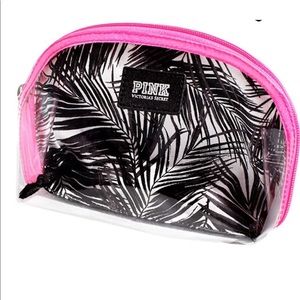 Pink Victoria Secret Makeup Bag with Palms.